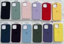 Image of NEW For iPhone 15 15 Pro 15 Plus 15 Pro Max Original Silicone Case with MagSafe