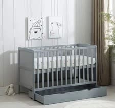 Image of MCC direct Wooden Cot Bed & Drawer & Aloe Vera Mattress (Orlando Drawer)