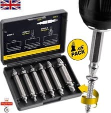 Image of 6 Pack Damaged Screw Extractor Remover for Stripped Head Screws Nuts Bolts