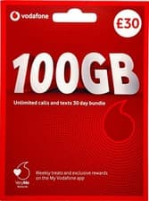 Image of Vodafone 30 Bundle UK SIM Card Pay As You Go Pack , Vodaphone 3in1 SIM