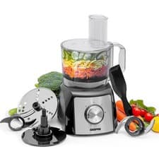 Image of Geepas 1200W Compact Food Processor and Blender, Stainless Steel Blender