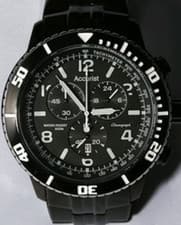 Image of ACCURIST GENTS ALL TERRAIN BLACK IRON CHRONOGRAPH (MB 738) 10 ATM + Used box