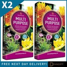 Image of GROWMOOR 120 LITRE MULTI ALL PURPOSE COMPOST 2 x 60L BAGS CONTAINERS GARDEN NEW