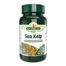Image of Natures Aid Sea Kelp 187mg 180 Vegan Tablets High Strength Iodine Supplement