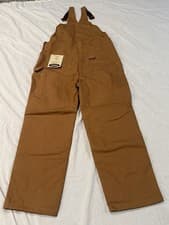 Image of VINTAGE ! Tiger fly Brown Canvas Workbench Bib Overalls Duty Work Gear -2XL