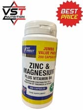 Image of 200 Capsules ZMA High Strength Energy Support Immunity Muscle Function Booster