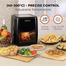 Image of Homesmart Smart Crisp Airfryer Oven 13L Digital Touch Screen Black 10 In 1