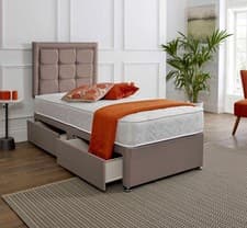 Image of *NEW* Single Divan Bed 2FT6/3FT With Mattress & Headboard & Drawer Adults & kids