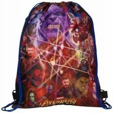 Image of Marvel Avengers Character Kids Boys Drawstring School Sports Travel Bag