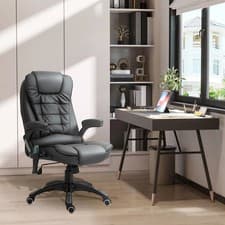 Image of Massage Office Chair Heated Vibrating Work Study Desk Swivel Recliner Armchair