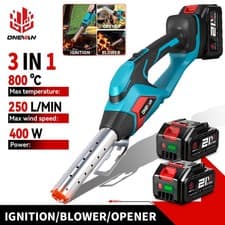 Image of 21V Electric Cordless Handheld Heat Gun Hot Air Gun with 2 Batteries & Charger