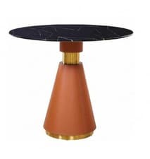 Image of Dining Room Table Round Dining Table Black Round Table Style Modern Stainless Steel Luxury