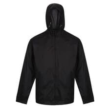 Image of Regatta Pro Packaway black men's waterproof hooded jacket #TRW248