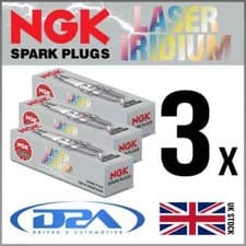 Image of 3x NGK LZKR6AI-10G (97999) Laser Iridium Spark Plugs Genuine NEW
