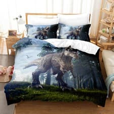 Image of Dinosaur World Doona Quilt Duvet Cover Bedding Set Single Double King Size Bed