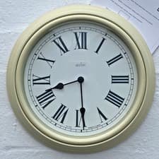 Image of Acctim Round Cream Battery Wall Clock Devonshire 22712