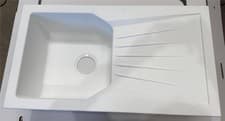 Image of Liquida AGV780WH 1.0 Bowl Composite Reversible White Kitchen Sink - GRADED