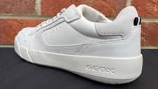 Image of GEOX Respira Breatheable Leather Unisex Shoes Trainers White UK 5 EU 38 NEW