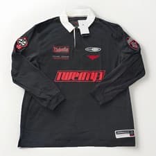 Image of Nike Jordan Brand Essentials Rugby Top Mens Large L Black Long Sleeve HF9323-010