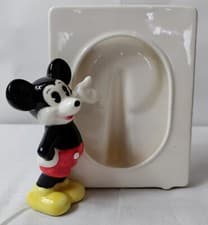 Image of Vintage 1960's Mickey Mouse Ceramic Picture Frame, Disney Japan, Collectible