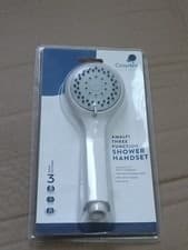 Image of Croydex Amalfi Shower Handset, 3 Spray Patterns, White Plastic Finish, 1/2"B.S.P