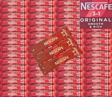 Image of 100 x Nescafe 3 in 1 Original Individual Instant Coffee Sachets Sticks