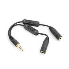 Image of Y Cable Stereo Headphone 3.5mm Jack to 2 x 3.5mm Jack Volume Control