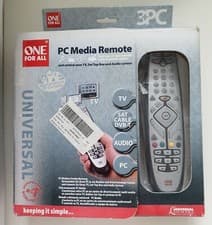 Image of One For All URC 9040 PC Media Remote Silver Universal Remote Control Full Set