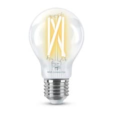 Image of 4Lite WiZ Connected Smart LED Filament Bulb A60 E27 6.5W Dimmable Wi-Fi Clear
