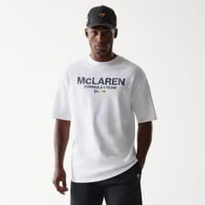 Image of McLaren Racing F1 Word Mark Oversized Tee Adults - White