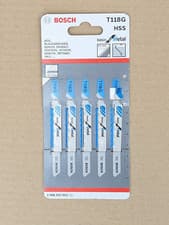 Image of BOSCH JIGSAW BLADES BASIC FOR METAL T118G (5 PACK)