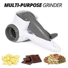 Image of Cheese Grater, Stainless Steel Manual Rotary Grater with Handle