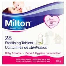 Image of 2 x 28 Milton Sterilising Tablets 28 tabs 112g