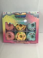 Image of bubble t donut bath fizzers pk of 6x60g gift set