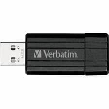 Image of Verbatim 49063 PinStripe USB Drive 16GB - Black