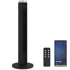 Image of HOMCOM Tower Fan, Standing Floor Fan with Remote Control Black