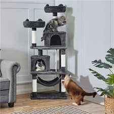 Image of 158cm Cat Tree w/ Scratching Post Multi-level Cat Tower Activity Centre for Cats