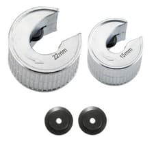 Image of 15MM 22MM HEAVY DUTY PIPE TUBE CUTTERS + SPARE WHEELS SLICERS PIPESLICE COPPER