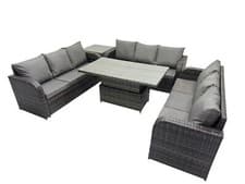 Image of Fimous Outdoor Garden Furniture Set 9-12 Seater Wicker Rattan Furniture Sofa Set