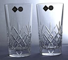 Image of BOHEMIA CRYSTAL - 2 x HIGHBALL / Hi-BALL TUMBLER GLASSES (300ml) 13.5cm