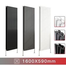 Image of Designer Oval Column Flat Panel Vertical Horizontal Central Heating Radiator UK