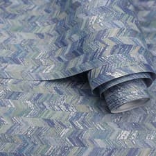 Image of Amazonia Saram Chevron Navy Blue Wallpaper Holden 91291