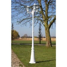 Image of Victorian Tall Garden Lamp Post Outdoor Lantern Path Light Aluminium 1/2/3-Head