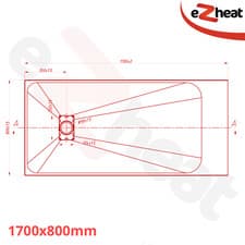 Image of SMC White Shower Tray for Shower Enclosure Anti Slip Texture Stone Effect Waste