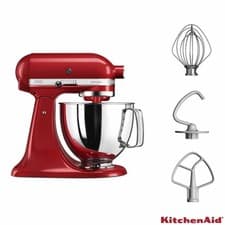 Image of KitchenAid Artisan Stand Mixer 4.8L Stainless Steel Bowl, Empire Red, 5KSM125BER