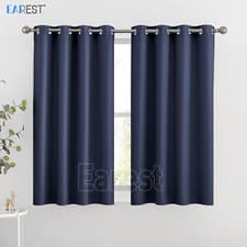Image of 2PCS Blackout Curtains Eyelet Ring Top Thick Thermal Ready Made Pair Luxury Grey