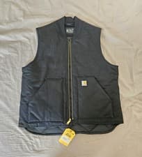 Image of Carhartt VO1 Firm Duck Insulated Rib Collar Vest Black XL