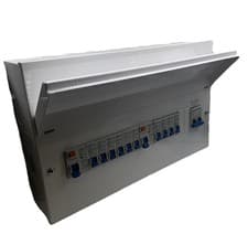 Image of Chint Spiltload 100A Consumer Unit 12Way Dual 63A RCDs With 10 MCBs Fully Loaded
