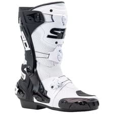 Image of Sidi Rex Air CE Motorcycle Motorbike Race Road Boots - White / Black