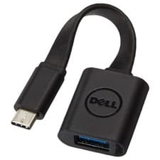 Image of Genuine Dell USB-C to USB-A 3.0 Adapter Dongle Cable DBQBJBC054, 470-ABNE, F382X